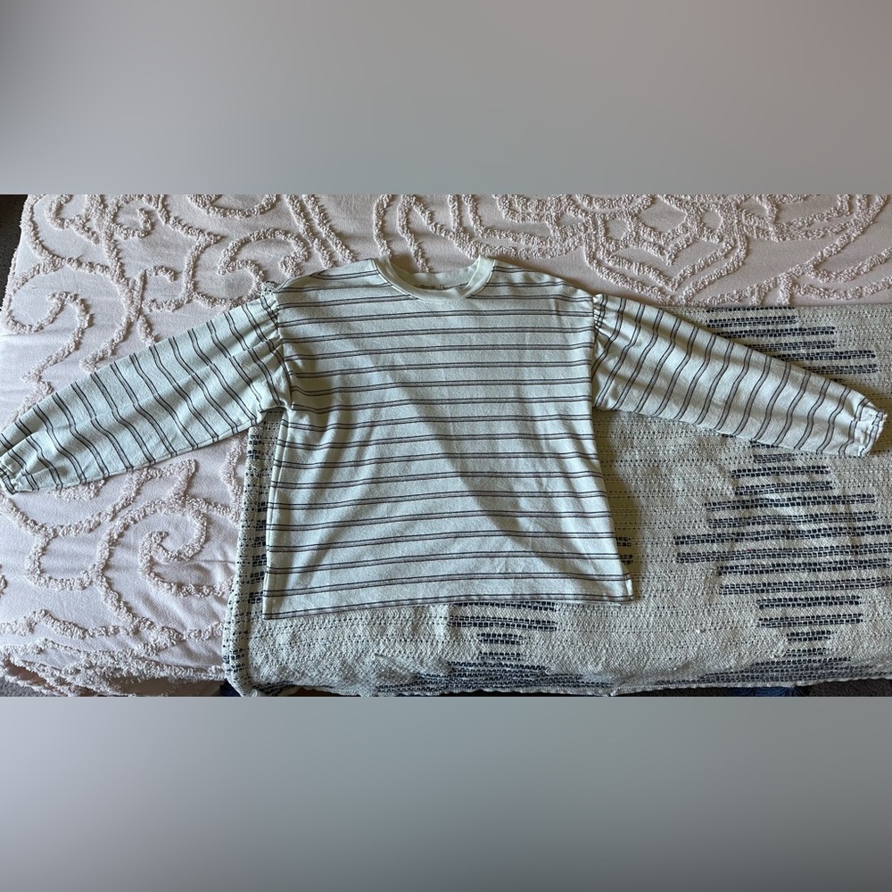 Madewell cotton-blend long-sleeve tee in stripe!